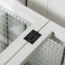 PawHut Wooden Rabbit Hutch, Small Animal House w/ Wheels, Removable Tray