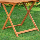 Outdoor 4 Person Folding Square Wooden Garden Dining Table Chairs Set