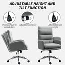 HOMCOM Upholstered Desk Chair with Height Adjustable