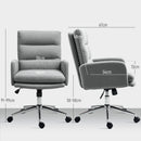 HOMCOM Upholstered Desk Chair with Height Adjustable