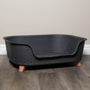 77cm x 58cm Grey Plastic Raised Pet Basket with Legs