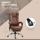 Vinsetto 6-Point Vibrating Heat Massage Chair W/ Microfibre Upholstery - Dark Brown/Light Brown/Charcoal Grey/Cream