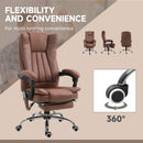 Vinsetto 6-Point Vibrating Heat Massage Chair W/ Microfibre Upholstery - Dark Brown/Light Brown/Charcoal Grey/Cream