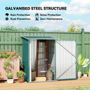 Outsunny 3.3ft x 3.4ft Outdoor Storage Shed Steel Garden Shed w/ Lockable Door