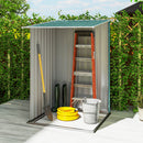 Outsunny 3.3ft x 3.4ft Outdoor Storage Shed Steel Garden Shed w/ Lockable Door