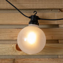 4.5m Set of 10 Frosted Ball Style Cap String Lights with Filament in Warm White