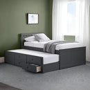 OLIVIA BED WITH UNDERBED AND DRAWERS ANTHRACITE