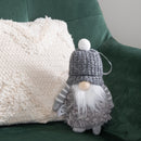 16cm Grey Gonk with Bobble Hat Hanging Christmas Pendant Decoration