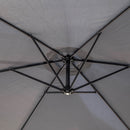 3m Cantilever Parasol in Grey with Crank Handle for Patio Garden Banana Parasol with UV Protection Outdoor Umbrella Sun Shades for Garden