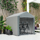 Outsunny 1.6 x 2.2m Garden Storage Shed Portable Shed Tent, Light Grey