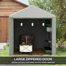 Outsunny 1.6 x 2.2m Garden Storage Shed Portable Shed Tent, Light Grey