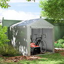Outsunny 1.6 x 2.2m Garden Storage Shed Portable Shed Tent, Light Grey