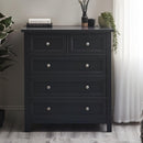 HARBOR 3 + 2  DRAWER CHEST - ANTHRACITE