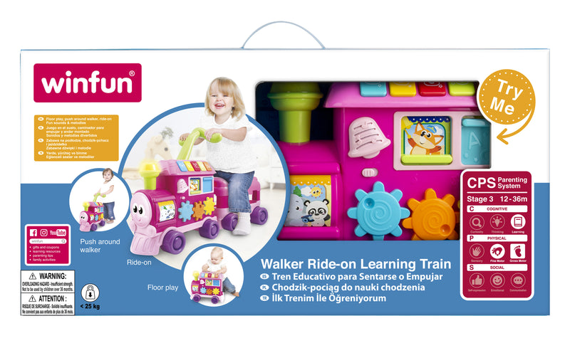 Winfun Walker Ride-On Learner Train - Pink