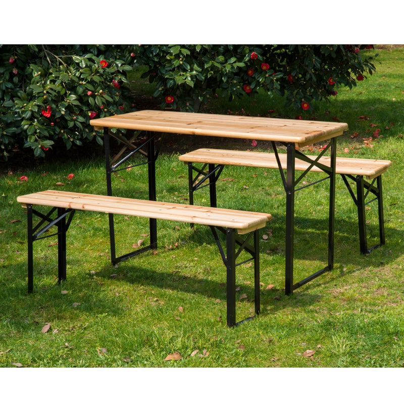 Outsunny Camping Beer Table Set