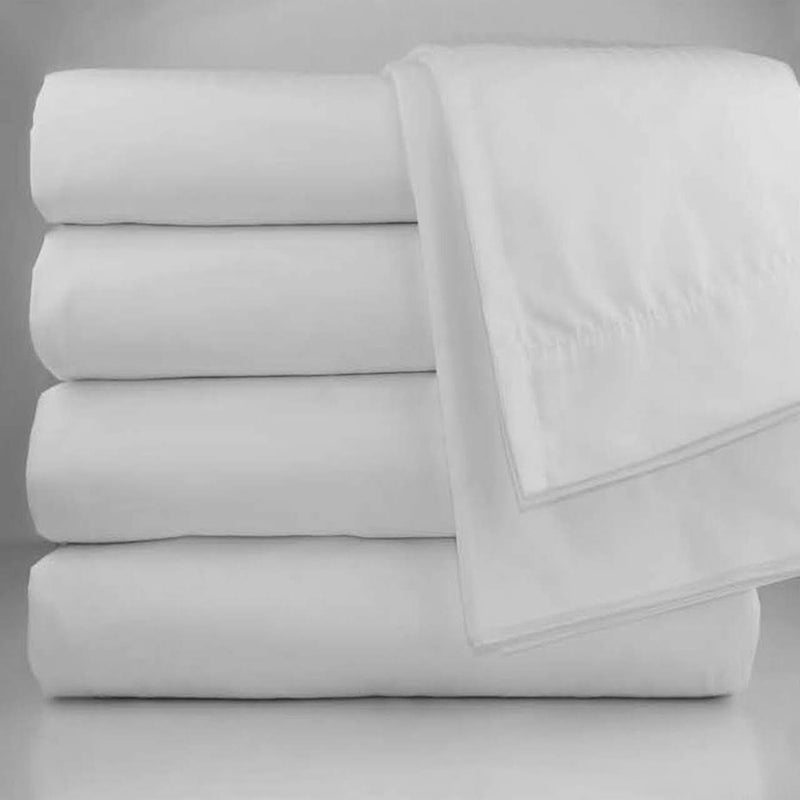 Lewis's Easy Care Plain Dyed Bedding Sheet Range - White