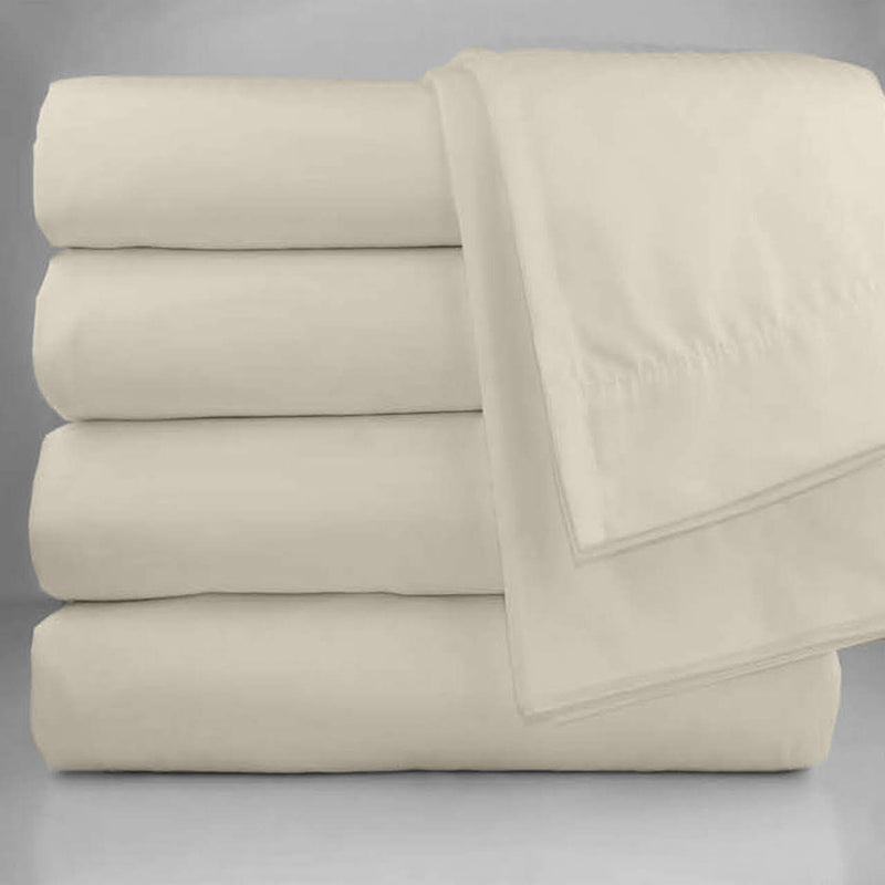 Lewis's Easy Care Plain Dyed Bedding Sheet Range - Cream