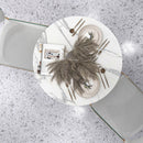 HOMCOM Round Dining Table with Steel Base for Living Room, Dining Room