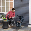 Outsunny Cast Iron Ceramic Charcoal BBQ Oven