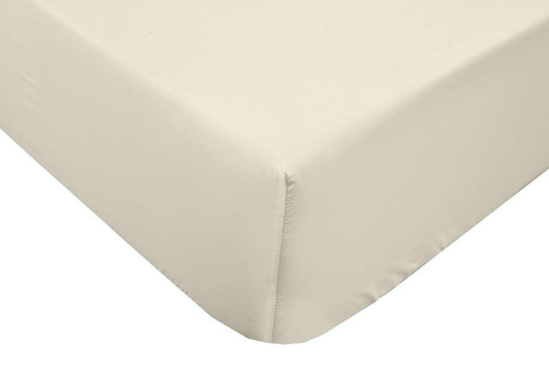 Lewis's Easy Care Plain Dyed Bedding Sheet Range - Cream