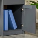 Computer Desk with Drawers Modern Writing Workstation with Storage Cabinet PC Study Table for Home Office Study - Grey