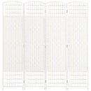 HOMCOM 4 Panel Folding Room Divider, 170cm Freestanding Privacy Screen, White