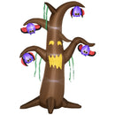 Halloween Inflatable Ghost Tree with Bats 8'