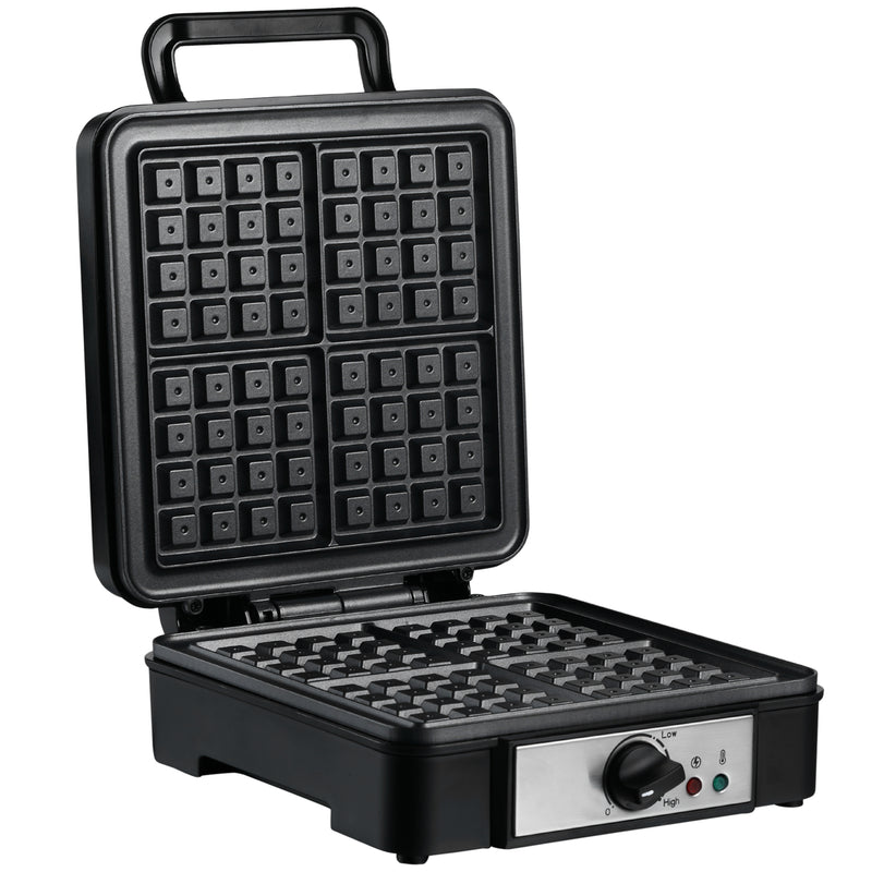 HOMCOM 4 Slice Waffle Maker w/ Deep Cooking Plate Adjustable Temperature1200W