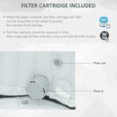 Outsunny Inflatable Hot Tub Spa Round with Cover for 4-6 People 195cm - Grey