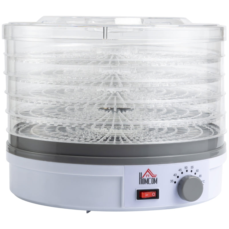 HOMCOM Food Dehydrator 5 Tier 245W - White