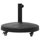Outsunny 25kg Resin Patio Umbrella Base Parasol Stand Weight Deck W/ Wheels