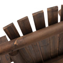 Outsunny Adirondack style Garden Bench - Carbonised