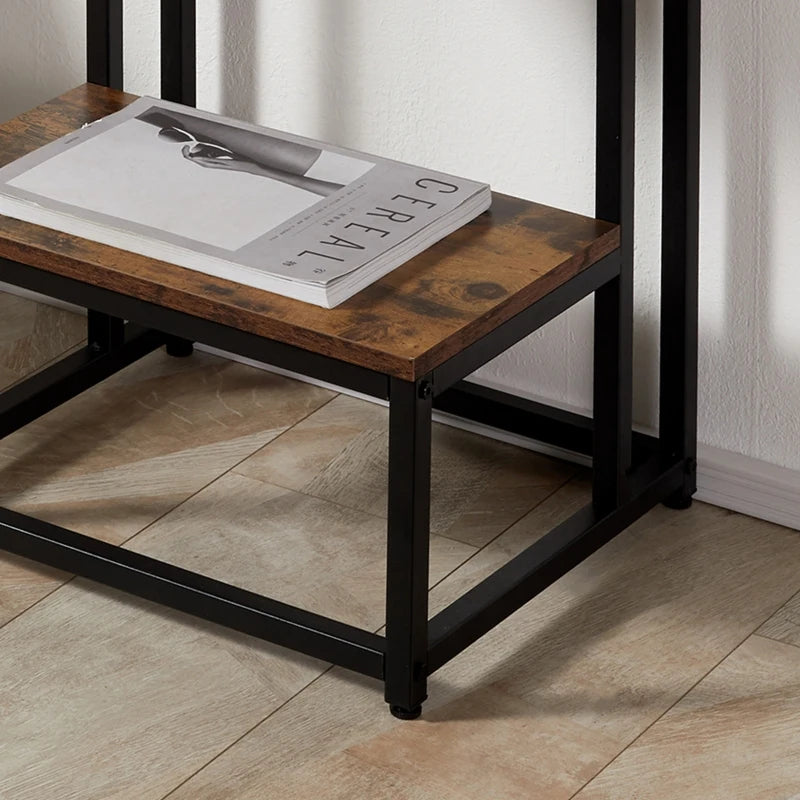 HOMCOM Vintage Side Table Square - Brown