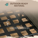 Outsunny 4 Piece Garden Furniture Set w/ Breathable Mesh Pocket, Light Grey