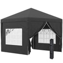 Outsunny 3mx3m Pop Up Gazebo Party Tent Canopy Marquee with Storage Bag Black