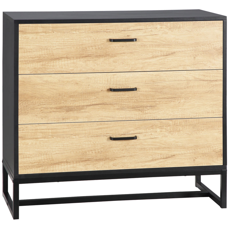 HOMCOM Chest of Drawers, 3 Drawer Unit Storage Cabinet Bedroom Living Room