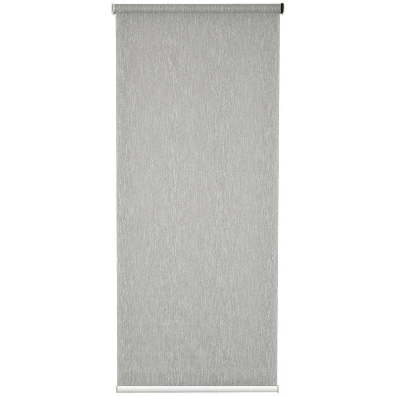 HOMCOM Electric Smart Roller Blinds for Windows with Remote, Grey, 80x180cm