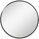 kleankin Round Bathroom Mirror, Modern Wall Mirror Aluminium Frame, 50x50 cm