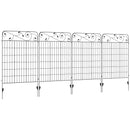 Outsunny Decorative Garden Fencing 4PCs 43in x 11.5ft Metal Border Edging