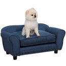 PawHut Dog Sofa Bed, Kitten Couch Chair w/ Soft Cushion, for Small Dogs - Blue