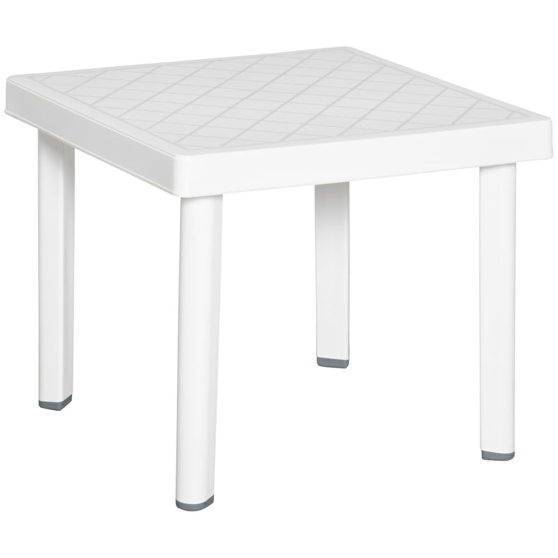 Outsunny Patio End Table - White