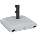 Outsunny Water Or Sand Filled Outdoor Market Umbrella Base Stand With Wheels