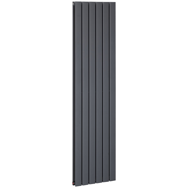 HOMCOM Vertical Designer Radiator Wall-mounted Heater for Bedroom Study Grey