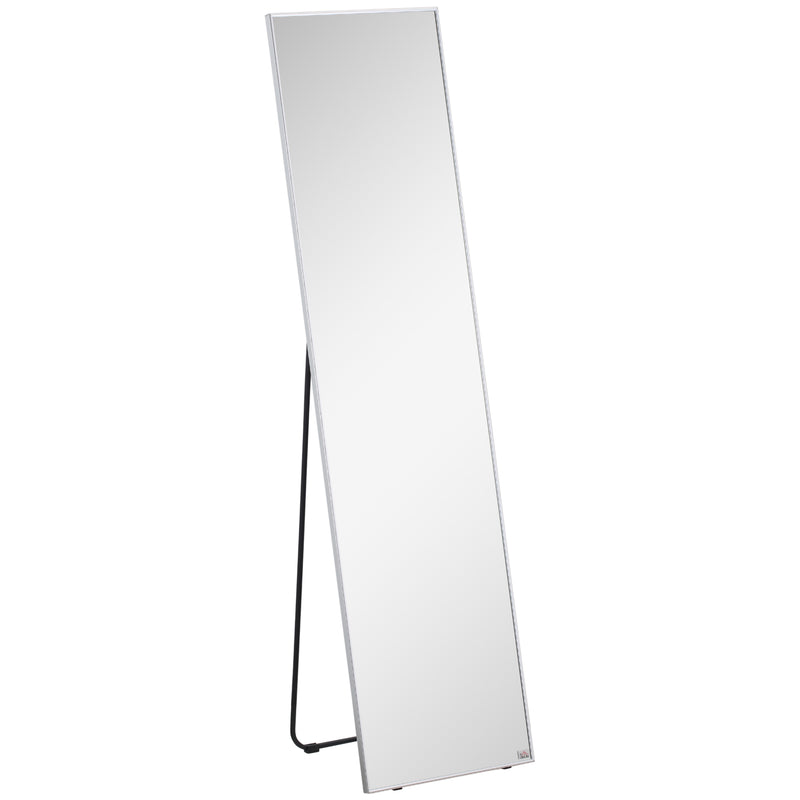 HOMCOM Full Length Mirror Dressing Mirror Wall-Mounted Entryway Black Frame