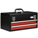 DURHAND Lockable 2 Drawer Tool Chest w/ Ball Bearing Slide Drawer 46cmx24cmx22cm