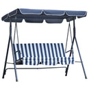 Outsunny Swing Seat 3 Seater - Blue