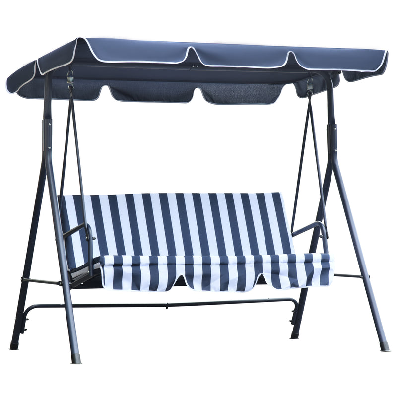 Outsunny Swing Seat 3 Seater - Blue