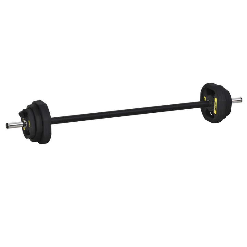 HOMCOM Adjustable 20kg Barbell Set Fitness Exercise for Indoor Home Gym Black