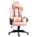 Vinsetto Racing Gaming Chair w/ Lumbar Support, Gamer Office Chair, Pink White