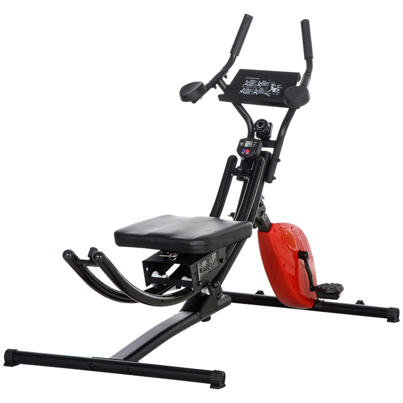 HOMCOM Abs Trainer and Exercise Bike w/ Adjustable Heights and Resistance
